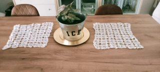 Set di tappeti all'uncinetto artigianali