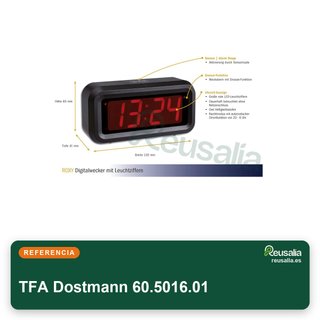 TFA Dostmann 60.5016.01 reloj despertador