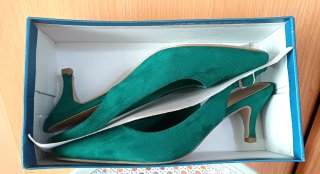 Zapatos de salón Marypaz verde talla 40