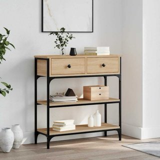 Mueble recibidor madera y metal negro, nuevo
