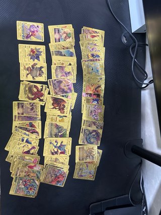 109 Cartas Pokemon Doradas Nuevas.