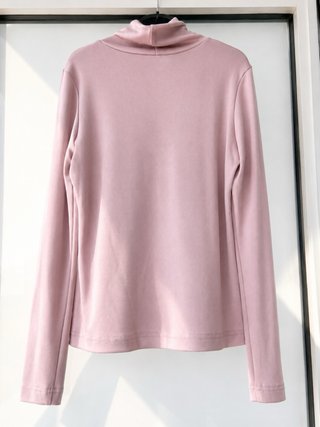 Jersey cuello alto VESNALETO rosa viscosa