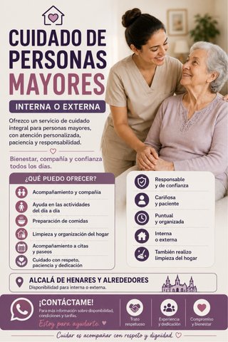 Cuidado de personas mayores interna/externa