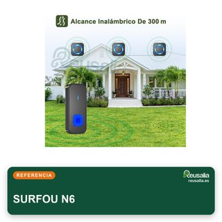 SURFOU Timbre inalámbrico exterior impermeable