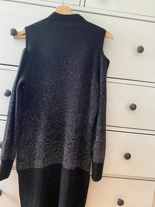 Vestido fiesta Anna Field T38 negro plata