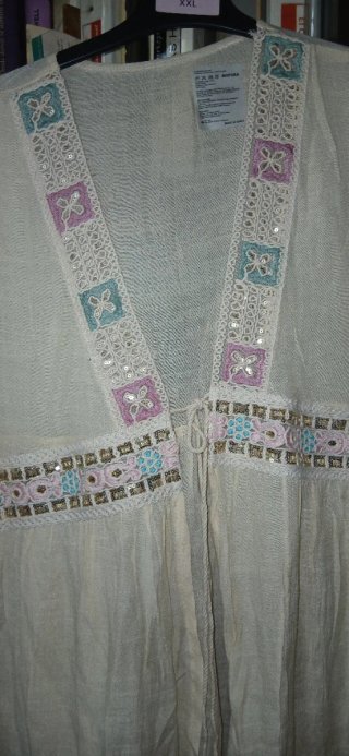Kimono playero beige/multicolor XXL