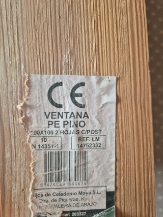 2 ventanas madera doble climalit 100x100