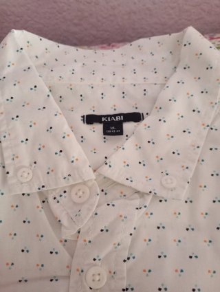 Conjunto Camisa y Pantalón Hombre Beige/Blanco