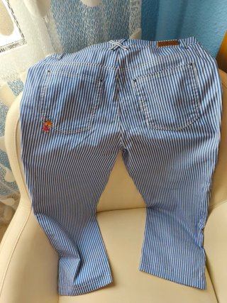 Pantalones Lloyd's rayas azules/blancas T.42