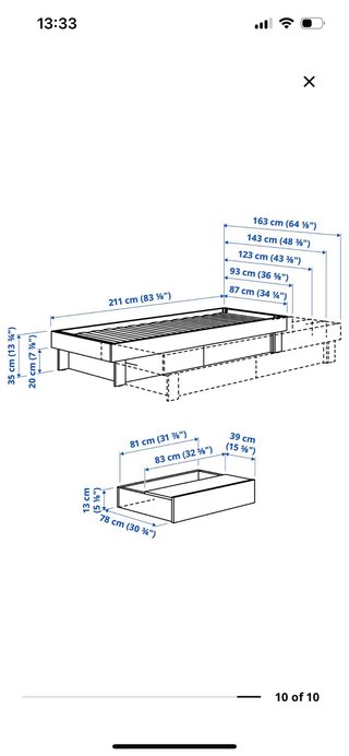 Cama extensible GLAMBERGET con cajones