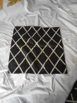Cojines decorativos negros y blancos, med, 44 x 44