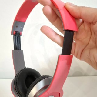 Cascos rosas plegables infantiles Jack 3.5mm