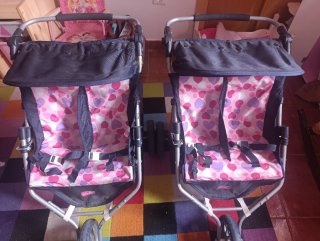 Set di due passeggini gemellari
