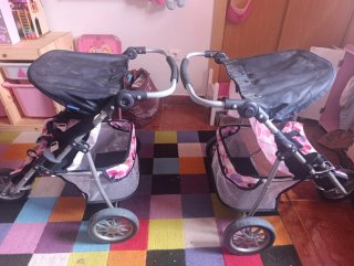Set di due passeggini gemellari