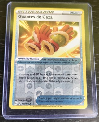 Carta Pokémon Entrenador Guantes de Caza