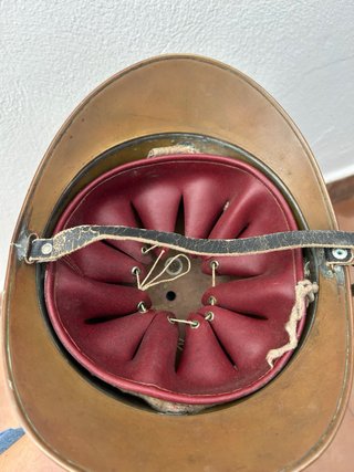 Casco Bomberos Francia Antiguo y completo