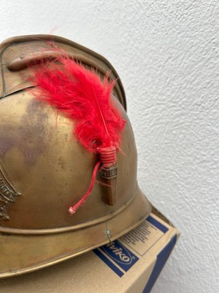 Casco Bomberos Francia Antiguo y completo