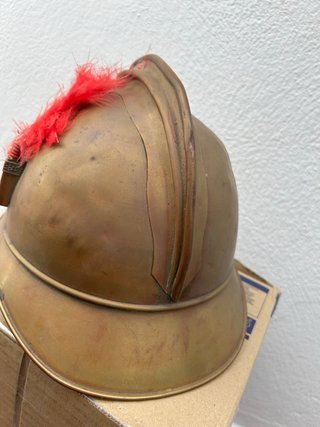 Casco Bomberos Francia Antiguo y completo