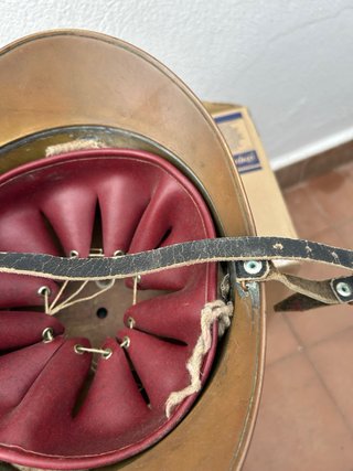 Casco Bomberos Francia Antiguo y completo