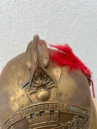 Casco Bomberos Francia Antiguo y completo