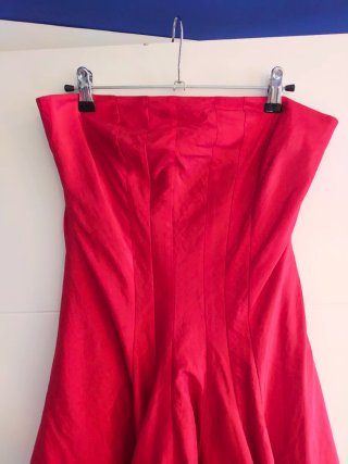 Vestido rojo palabra de honor