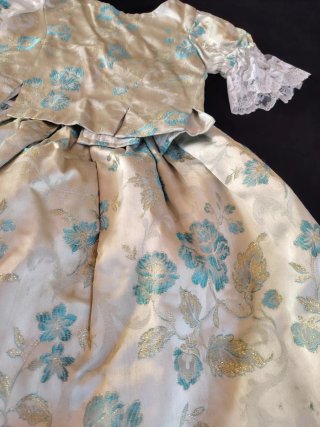 Traje Fallera Niña Brocado Beige T. 6-8