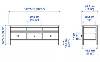 Mueble TV Ikea Madera y Blanco