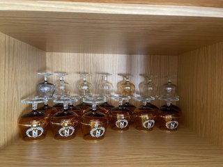 Copas de coñac vintage años 60