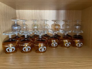 Copas de coñac vintage años 60
