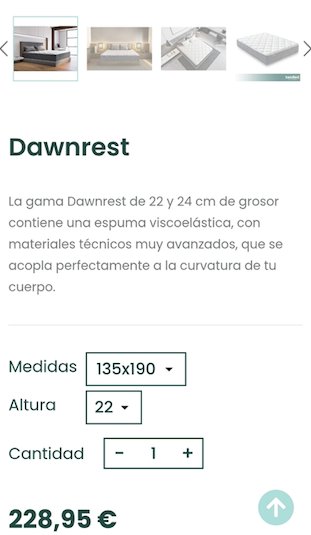 Colchón BeloBed Dawnrest 135x190 + Base Tapizada