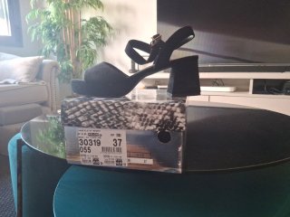 Zapatos Sandalia Plataforma Negro Talla 37