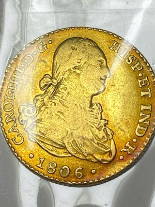 Moneda Oro 2 Escudos 1806 Sevilla