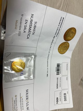 Moneda Oro 2 Escudos 1806 Sevilla