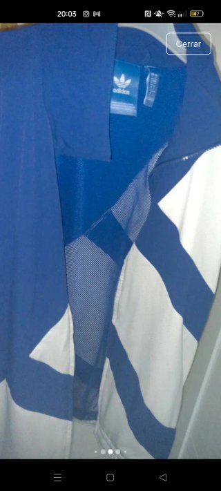 Chaqueta Adidas Azul y Blanca