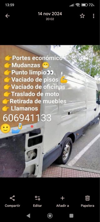 Mudanzas y portes urgentes
