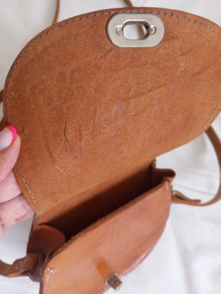 Bolso de cuero mujer marrón