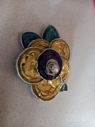 Broche Flor Cápsulas Café