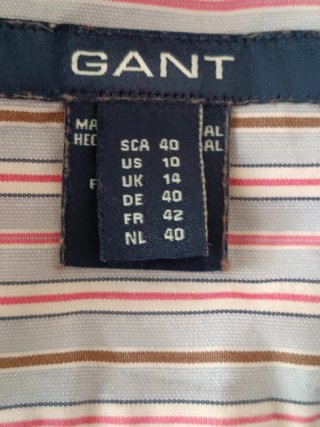 Camicia Gant donna righe rosa e grigie