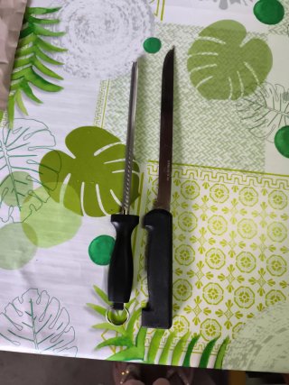 Coltello e affilatore da cucina