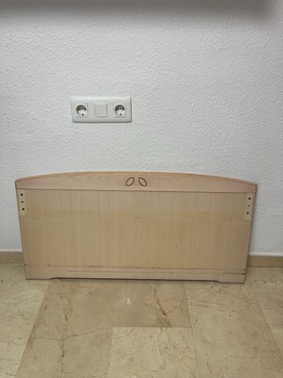 Cabecero cama individual madera 90cm