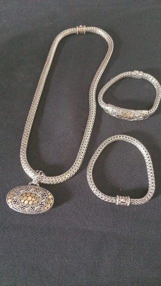 Collar Plata y Oro John Hardy