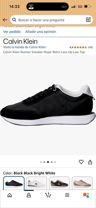 Calvin Klein Runner Sneaker Mujer Negra