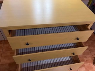 Cajonera de madera maciza amarilla