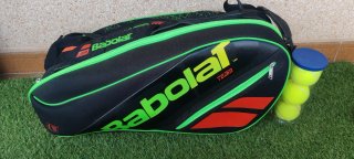 Paletero Babolat Team Negro y Verde mochila