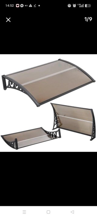 Techo parasol metálico y de plástico