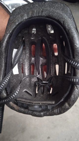 Bicicleta Montaña 24 Azul y Negra y casco