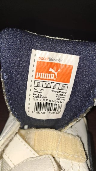Scarpe bimbo Puma bianche velcro numero 21