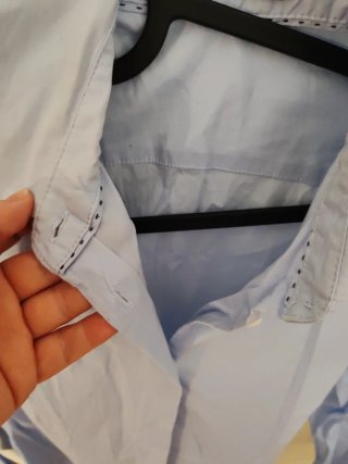 Camisa Mango azul Talla XS