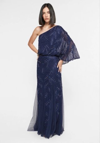 Vestido fiesta azul noche