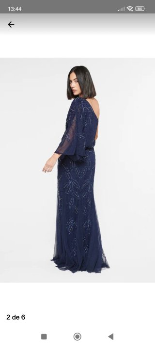 Vestido fiesta azul noche